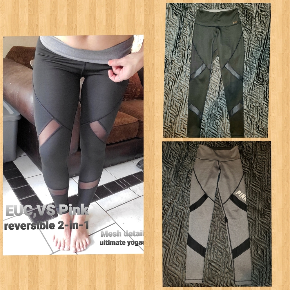 GUC, 🆚pink reversible mesh ultimate yoga leggings